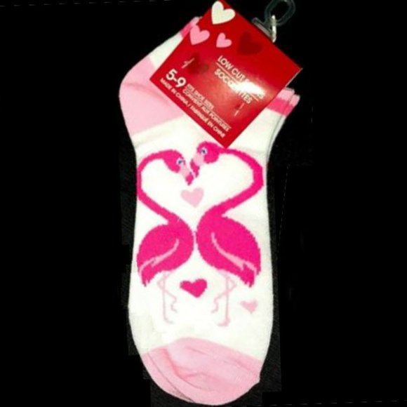 Accessories - *3/$15* Flamingo Valentine's Day Socks